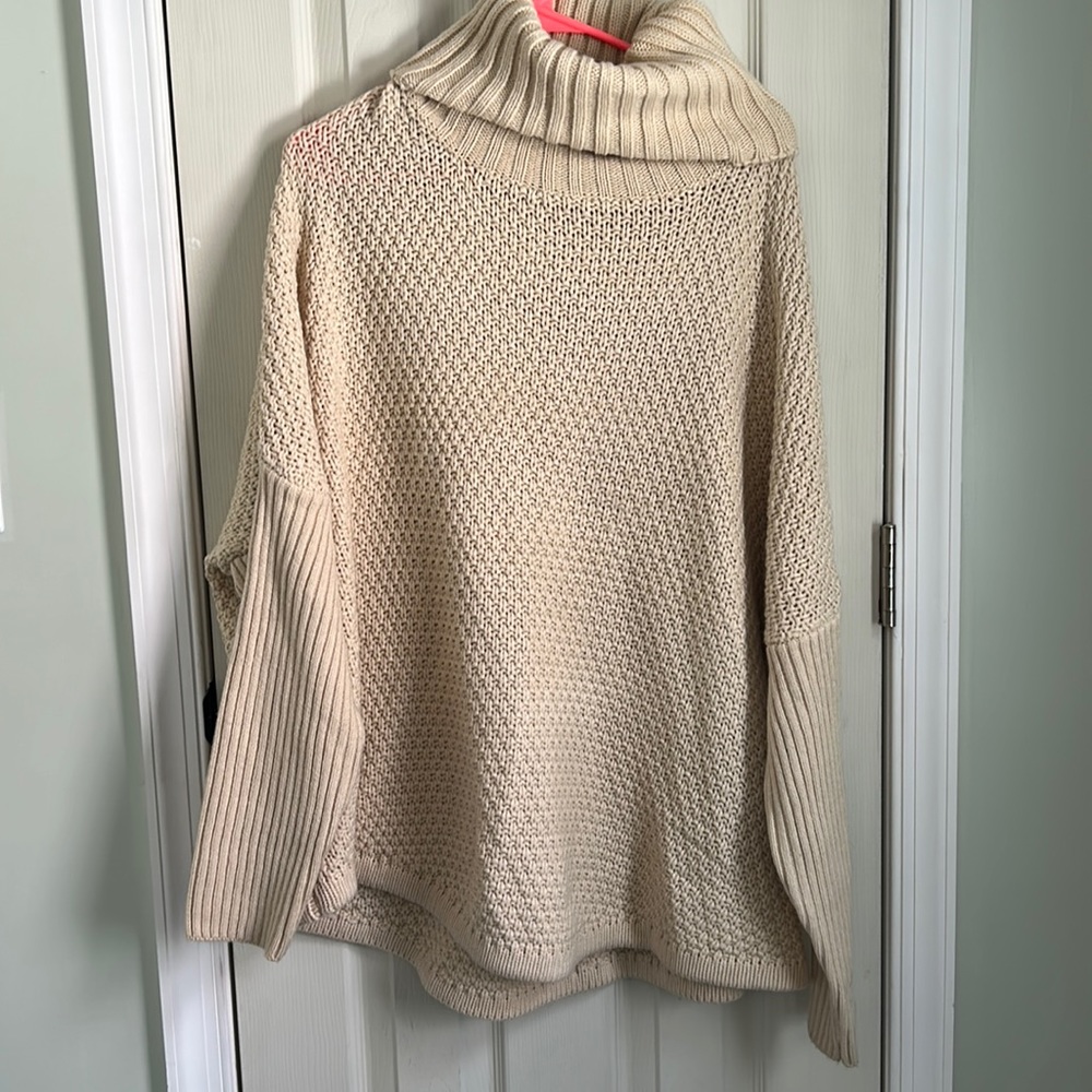 Oversized turtleneck sweater